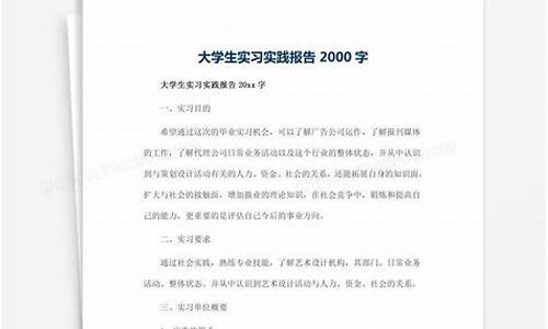 实践报告2000字大学篇_专业实践报告2000字大学篇