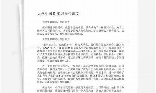 大学生实习报告范文3000字